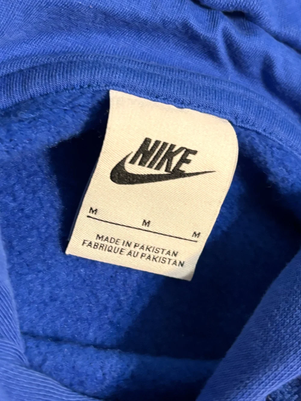 Nike Royal Blue Hooded Sweatshirt Unisex Womens Mens Size Medium
